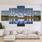 5 t&uuml;kki Maastik Sheikh Zayedi suur mo&scaron;ee panoraaml&otilde;uendimaali plakatid ja v&auml;ljatr&uuml;kid elutoa seinakaunistuseks ilma raamita 20x35cm*2 20x45cm*2 20x55cm*1