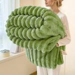 230*200cm Premium Pl&uuml;&uuml;sist Triibuline Viskevilt - &Uuml;lipehme, Soe ja Hubane Diivanile, Voodile, Kontorisse, Reisile, Matkamiseks, Kalastamiseks - Mitmek&uuml;lgne Kogu Hooaja Kingitus 70*100cm