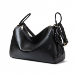 Ehtne nahk ja veisenahast Boston kott Mitmek&uuml;lgne ja moekas &Uuml;he &otilde;la kott Vabaaja crossbody kott must