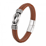 Meeste punutud nahast k&auml;ev&otilde;ru roostevabast terasest magnetkinnisega &ndash; Euroopa ja Ameerika moeaksessuaar