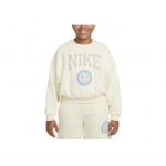 Nike Sportswear Club Moekas &uuml;mmarguse kaelusega pusa pikkade varrukatega laste pluus Kookospiim &Uuml;likoolihall HJ3373-113 S