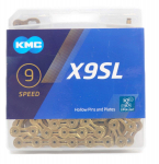 KMC X9SL Kett 9 K&auml;iku 114 Linki Kiirus/9s/9 (Kuldne) [Kasutatud]