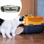 2 in 1 Cat Tunnel Bed Activity Center Kitten Training with Removable Mat Hideout for Ferrets roosa