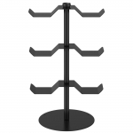 3-korruseline universaalne kontrollerihoidik eemaldatava peakomplekti hoidikuga, metallist kontrollerihoidik, stabiilne k&otilde;rvaklappide alus lauale ja m&auml;ngurile must