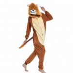Animal Onesie pidžaamad t&auml;iskasvanutele lastele Unisex flanellist &uuml;hes t&uuml;kis magamisriided Halloweeni cosplay kost&uuml;&uuml;m kodur&otilde;ivasteks 120 cm Lion
