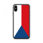 Coque iPhone - PIXELFORMA - iPhone X - Drapeau de la Tch&eacute;quie - Protection compl&egrave;te - Silikoonist supp