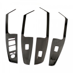 Hyundai Creta IX25 2020 jaoks Sisemise ukse k&auml;etoe akende t&otilde;stuki l&uuml;liti nupupaneeli katte viimistlus roostevabast terasest dekoratiivkleeps must