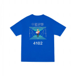 Li Ning X Bored Ape Koost&ouml;&ouml; Multikaprindiga &Uuml;marakaelusega Vaba L&uuml;hikeste Varrukatega T-s&auml;rk Unisex &Uuml;laosa Ere-sinine AHSSD79-2 XL