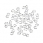 500 tk / komplekt Vikerkaare S-kujulised kummipaelad DIY Ehted Aksessuaarid Elastsed pandlad kindlalt kootud k&auml;ev&otilde;rude jaoks