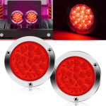 Ygmylandbb LED Veoauto Tagatuli Haagise Tagatuli 24V Pidurituli Universaalne &Uuml;mmargune Plated ring punane