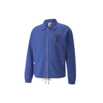 Puma x AMIPARIS S&uuml;dame logo tikandiga kootud lukuga jakk kraega Meeste jakid Sinine 534066-93 XS