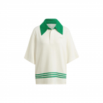 Adidas Originals Trefoil triibulise viimistlusega spordipolo s&auml;rk naistele Valge IB2032 XS