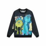 Li-Ning Disney kaubam&auml;rgiga koomiksiprindiga fliisist soe lahtise l&otilde;ikega pikkade varrukatega kampsun meestele, must AMBT141-1 XL