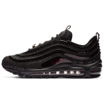 Nike Air Max 97 Prm Retro Spordiv&otilde;rkkangas S&uuml;nteetiline Nahk Madal L&otilde;ige &Otilde;hkpadjaga Vabaaja Jooksukingad Naiste toss Must Punane DC1709-060 35.5