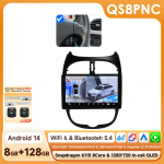 Ossuret Snapdragon 6115 Autoraadio Autoradio PEUGEOT 206 206SW 206CC 2001 - 2008 jaoks Carplay Android Auto multimeedia GPS 360 kaamera Stereo QS8 8Core 8G 128G 360 A