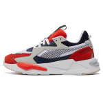 Puma Rs-Z Retro Spordikangas Nahk P&otilde;rutust Summutav Libisemisvastane Kulumiskindel Keskmise K&otilde;rgusega Vabaaja Jooksujalatsid Unisex Tossud Punane Valge 381117-03 35.5
