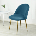&Uuml;hev&auml;rviline sametine s&ouml;&ouml;gitooli kate elastne veniv madala seljatoega Duckbill tooli kate Pehme meigiga istmekate koduhotelli jaoks 1pcs chair cover