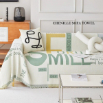 Geomeetria &scaron;enill diivani kate Riidest diivaniteki kate T&auml;is kate Universaalne diivanir&auml;tiku kate Tolmukindel diivanipadja kate 180x130cm