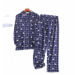 Ruuduline disain mitmev&auml;rviline soe puuvillane flanell pikkade varrukatega p&uuml;ksid pidžaamad meestele s&uuml;gis ja talv koduriietus magamisriiete komplektid L