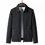 Kevadised ja s&uuml;gisesed keskealiste jakid eakatele, vabaaja fliisist paksendatud s&uuml;gisjope meestele pealisr&otilde;ivad 5XL must