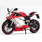 1/12 Ducati 1199 Panigale Sulamist V&otilde;idus&otilde;iduki Mudel Die-cast Metallist M&auml;nguasi T&auml;navas&otilde;idu Mootorratta Mudel Heli ja Valgusega Laste Kingitus valge/punane
