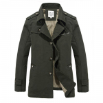 Kevadine ja s&uuml;gisene meeste puhtast puuvillast keskmise pikkusega plusssuuruses vabaaja mantel Parka XXXXXL armee roheline v&auml;rv