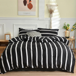 Must-valge voodipesukomplekt kaheinimesevoodile sabanas cama matrimonial Queen/King Tekikomplektid &Uuml;he tekikoti komplekt padjap&uuml;&uuml;rikuga Single 3pcs