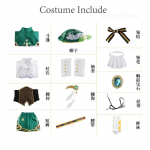 Venti Cosplay Kost&uuml;&uuml;m Genshin Impact Anime M&auml;ng Halloween Cosplay R&otilde;ivad Naistele Meestele S