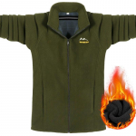 Meeste Polar fliisjakk pluss sametist paksendatud kevad- ja s&uuml;gissoe avar, suur Polar fliisjakk XXXXXL roheline