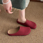 Uued Klassikalised Naiste Leopardimustriga Suletud Varba Korgist Lamedad Sandaalid Tuhvlid Daamide Leopardimustriga Korgist Sandaalid Camo Mules Klogid Kingad Zapatos De Mujer 35