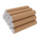12 tk &uuml;mmargust paberitoru, plakatite hoiustustoru, mitmeotstarbelised postitustoru plakatipaberitorud plastkaanega 5.3x30cm