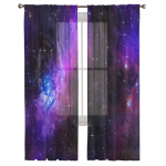T&auml;histaeva universum Starlight l&auml;bipaistvad kardinad Elutoa aken T&uuml;llkardinad Magamistoa K&ouml;&ouml;gi jaoks Kodukaunistus Voile kardinad W135 x H115cm x1