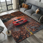 3D F-Ford Mustang v&otilde;idus&otilde;iduauto mootorratta vaip elutuppa, magamistuppa, kodu diivani kaunistamiseks, lasteala vaip libisemiskindel p&otilde;randamatt 60*90cm
