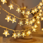 16 t&auml;hega LED-valgustuskett 3 meetrit Soe valge Veekindel Dekoratiivvalgustus Diwali, S&uuml;nnip&auml;eva, Festivali jaoks Sise- ja v&auml;listingimustesse Onesize brown