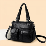 K&auml;ekotid Naiste Kotid Suure Mahutavusega Crossbody Kotid Naistele 2026 Uus &Otilde;lakott Daamide PU Nahast K&auml;ekott T&otilde;mblukuga Kott 31 &times; 12 &times; 26 cm   must