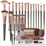 Uus 30-osaline kohvipruuni v&auml;rvi meigipintslite 46-osaline komplekt, puuderpadi, ilut&ouml;&ouml;riistad, suur komplekt 46Beauty Tool Set【Brown
