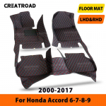 Car Floor Mats For Honda Accord 2000-2017 01 02 03 04 Auto Foot Pads Automobile Carpet Cover interior accessories 2000-2003