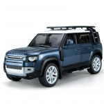 1/18 Range Rover Defender maastur sulamist auto mudel valatud metallist m&auml;nguasi maastikuautod auto mudel heli ja valguse simulatsioon kingitus sinine