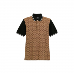 Coach Signature Polo Logo Tr&uuml;kiga L&uuml;hikeste Varrukatega Polo S&auml;rk Meeste pealsed Khaki CO816-OFZ M
