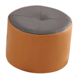 Compact Footrest for Relaxation and Comfort in Living Gray and Orange