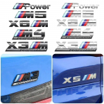ABS Chrome car rear Trunk Emblem sticker styling power competition for BMW M M1 M2 M3 M4 M5 M6 M7 X7M X2M X3M X4M X5M X6M M