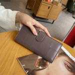 2026 Uus Naiste Rahakott Moodne Lambanahast Rahakott Pikk Nahast Rahakott Mitme Kaardiga M&uuml;ndikott Naistele 19*2*9cm