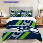 Seattle Seahawksi Muster Voodipesu Tekikott Komplekt Tekikott Padjap&uuml;&uuml;r Kodu Kaunistus S&uuml;nnip&auml;evakingitus (1 * tekikott + 2 * padjap&uuml;&uuml;ri, ilma s&uuml;damikuta) 135x200cm