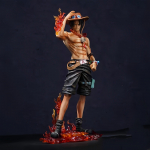 24,5cm/9,64in Anime One Piece Kuju One Piece Tegevuskujud Ace Kuju Skulptuur Kogutav M&auml;nguasi Kingitus