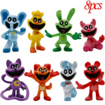 8 tk-komplekt Naeratavad Olendid Joonis Anime kawaii Catnap nukk PVC Mudel m&auml;nguasi Catnat laua kaunistus laste S&uuml;nnip&auml;evakingitused