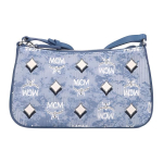 MCM Aren Vintage Jacquard Kogu Pind Tr&uuml;kitud T&otilde;mblukuga Reguleeritav &Otilde;larihm L&otilde;uend Nahk &Uuml;hendatud Crossbody Kott V&auml;ike MWSCATA01LU001 Basic Set (Bag+Dust Bag)