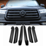 For Great Wall Cannon GWM Poer Ute  Front Center Mesh Grille Grill Hood Engine decor sticker Cover Car accessories ABS black black