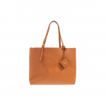 MCM kullatud messingist aksessuaarid Nahast kandekott Ostukott &Otilde;lakott K&auml;ekott Keskmine Naiste kandekotid Konjak MWPESAC06CO001 Basic Set (Bag+Dust Bag)