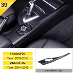 For BMW 1 2 Series F20 F21 F22 F23 2012-2018 ABS carbon fiber accessories multimedia panel decorative strip cover sticker  matt must v&auml;rv