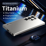 Samsung Galaxy S26 S22 S21 S25 S24 Ultra korpus, 2-&uuml;hes metallist magnetiline alumiiniumisulamist &uuml;li&otilde;huke kukkumiskaitsega tagakaas For Galaxy S25 Ultra white